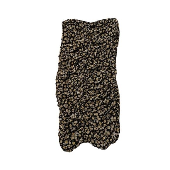 Rabbit Rose black multi floral ruched midi skirt - Picture 5 of 8